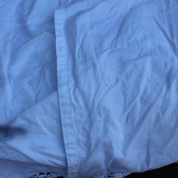 Pair of beautiful white crochet pillow shams cottagecore romantic 100% cotton - Picture 3 of 4